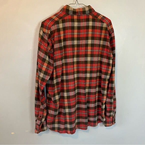 JACHS New York Men’s Classic Fit Plaid Flannel Shirt Red Green Medium - Picture 8 of 13